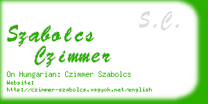 szabolcs czimmer business card